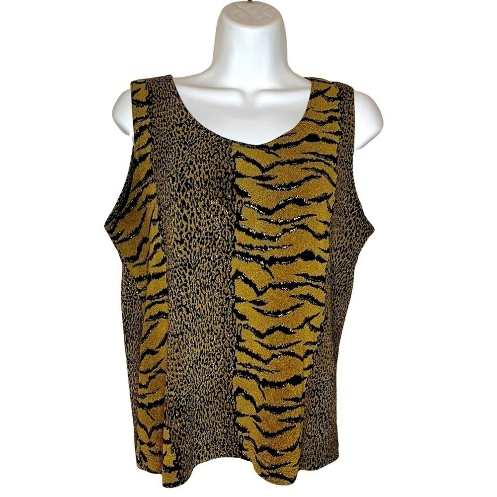 AJ CLOTHING COMPANY MIAMI || Sleeveless Top Women's Large animal print